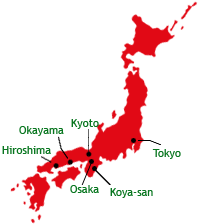 Tokyo to Osaka Tour Map