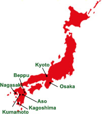 Kyushu Gateway Tour Map Kyushu Small Group Tour of Japan Map